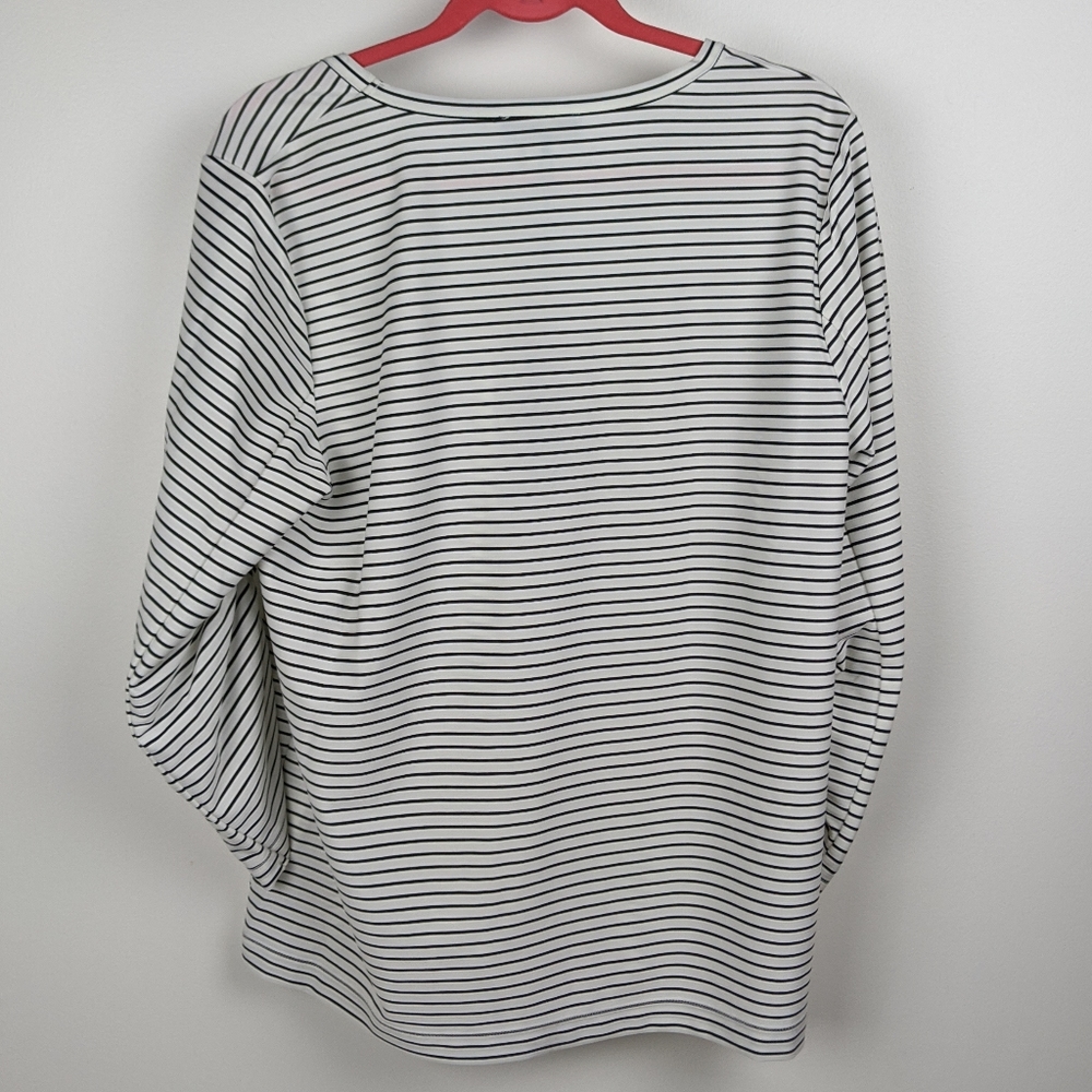 NWT Donna Karan New York Striped City Art Top - Picture 5 of 8